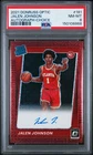2021 Panini Donruss Optic Jalen Johnson #181 Rated Rookie Red Choice Auto PSA 8