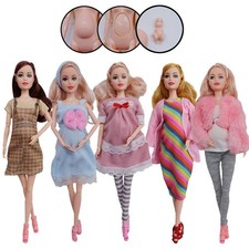 Educational Toy Pregnant Dolls for Children with Two Babies and Random Shoes