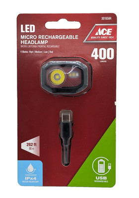 Ace 3016584 LED Micro Rechargeable Headlamp - NEW IN BOX!