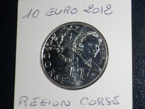 10 EUROS DES  RÉGIONS  2012 CORSE EN ARGENT - Photo 1/1