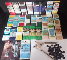 Mixed Lot Sewing Notions; Scoville Rivet/Snap Punch Tool, Tapes, Snaps, Buttons