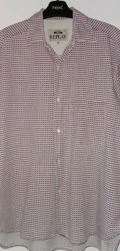 Replay Red Stripe Men's Long Sleeve Shirt Size Medium. - 第 4/4 張圖片