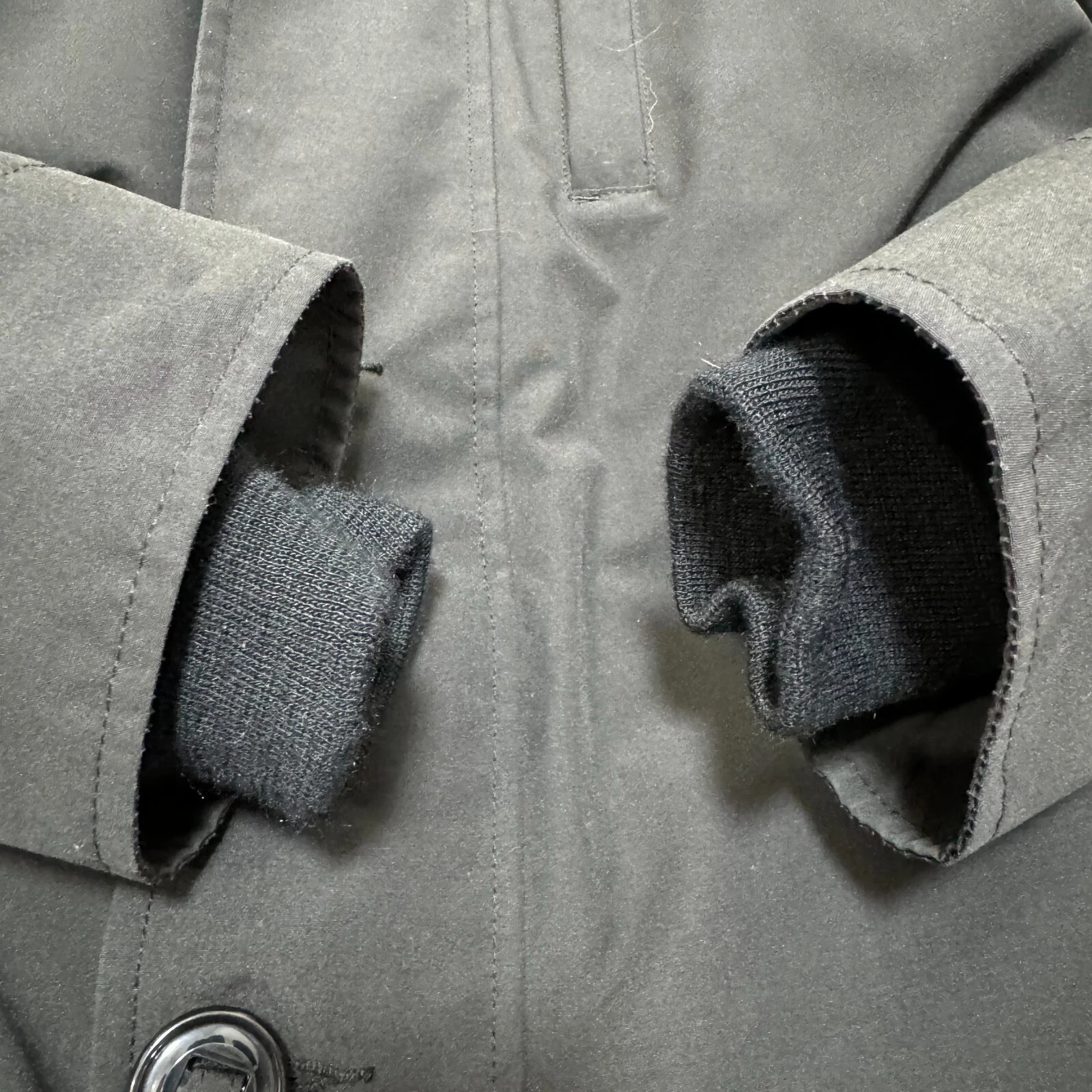 PARKA CANADA GOOSE JASPER 3438JM uomo L G nero felpa con cappuccio pelliccia puffer jacket originale