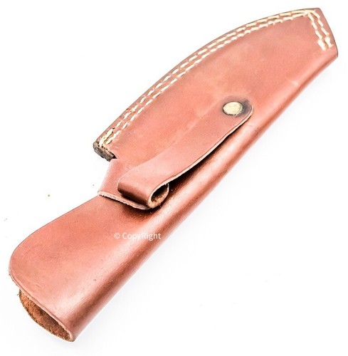 Cuchillo de hoja de caza 8,5" hecho a mano funda de cuero real de doble cosida grabado - Imagen 4 de 4