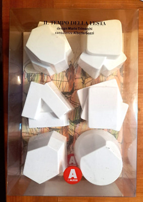 NEW Alessi Mario Trimarchi Silicone WHITE Timbale Mold Set IL TEMPO DELLA FESTA