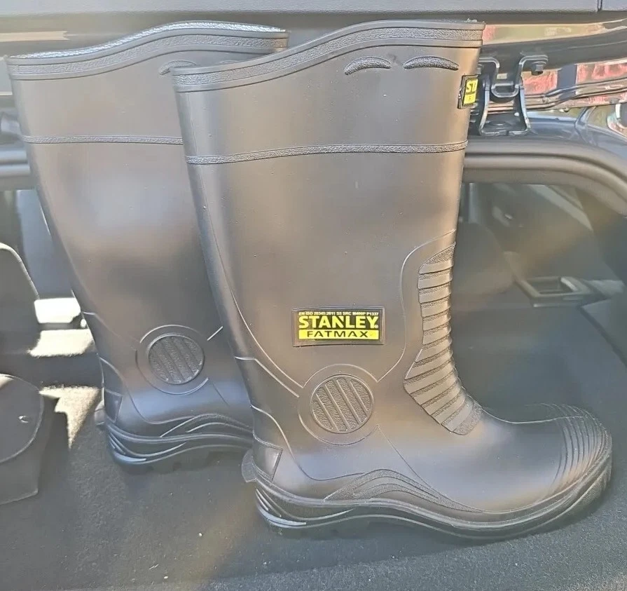 Stanley Fatmax Wellington Boots Size 8 New Never Worn Steel Toe