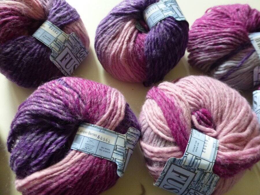 5x50g BALLS+146g WENDY FUSION 158 JUNIPER BERRIES CHUNKY/BULKY KNITTING