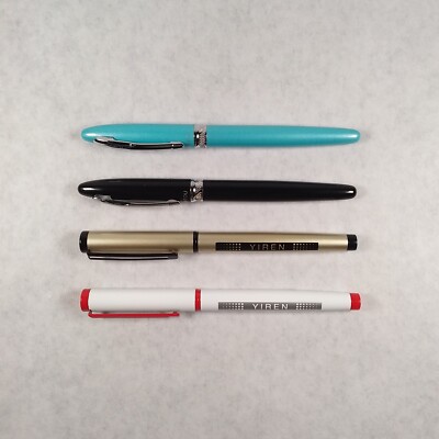 Yiren Texi 3293 & Lanbitou 010 - Chinese Metal Fountain Pen Lot