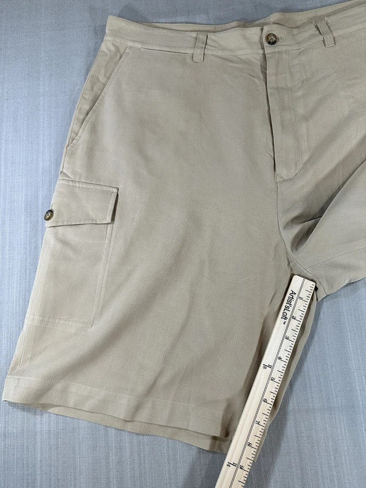 Pantalones Cortos Carga Pusser's Island Reserve Para Hombre 36 Tostado Seda Mezcla Algodón #3123 Foto 3 de 4