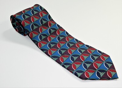 Men's Frank Lloyd Wright Silk NECKTIE Tie FRIEZE TILE CAST CONCRETE BLOCK 1950