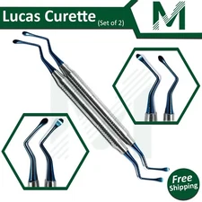 Lucas Curette Dental/Surgical Bone Curettes Serrated Set of 2-PCS INSTUMAX®