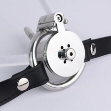 Stainless Steel Negative Chastity Cage Male Chastity Device Metal Lock Ring Belt