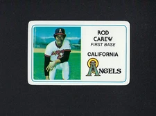 1981 Permagraphics ROD CAREW credit card (Uniform #29) ANGELS Perma Graphics