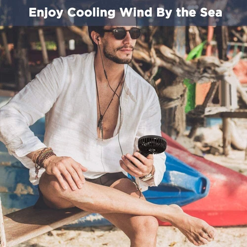 EasyAcc USB Handheld Fan Portable Desk Fan with 5000mAh Battery Rechargeable US - Picture 5 of 23
