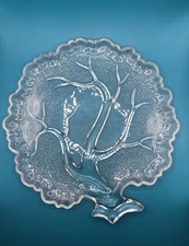 Vintage Hazel Atlas Tree Of Life Snack Tray Plate Only Set Of 4