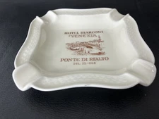 Vintage Ashtray Hotel Marconi Venezia Ponte Di Rialto Porcelain ~ Germany