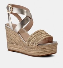 New Authentic Coach Isabela Leather Wedge Sandals Size 8