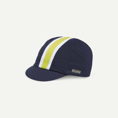 Sealskinz Syderstone Waterproof All Weather Stripe Cycle Cap - Navy / Green