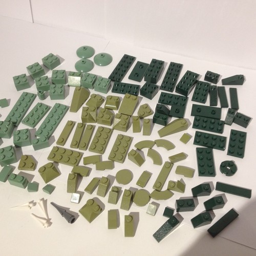 Lego Green Pieces Bricks 3 oz Mint Olive Dark Green Clean NEW - Picture 11 of 11