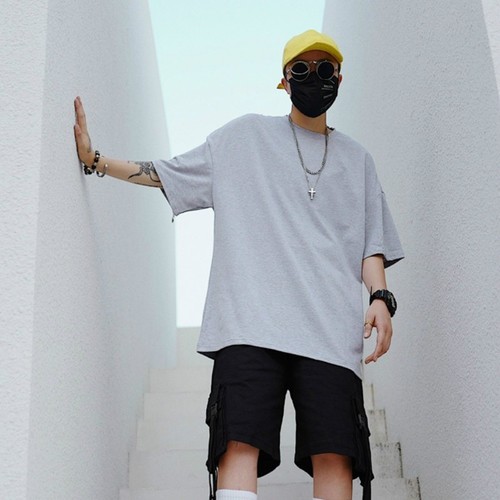 Men Cotton Oversize T Shirt Pullover 
