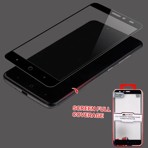 CRISTAL TEMPLADO COBERTURA PANTALLA COMPLETA NEGRO PARA ZTE MAX DUO LTE Z963VL Z962G Foto 2 de 4