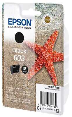 Original Epson 603 Black Expression Home XP-2100 XP-3155 WF-2810DWF WF-2870DWF