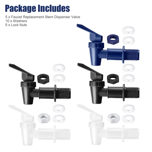 5 Water Spigot Tap Beverage Dispenser Jug Cooler Spout Bucket Bottle Replacement - Picture 8 of 8