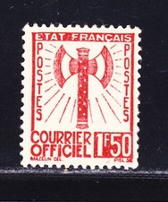 FRANCE SERVICE N°  8 (*) timbre neuf sans gomme, cote: 45 €, TB, ( L2)