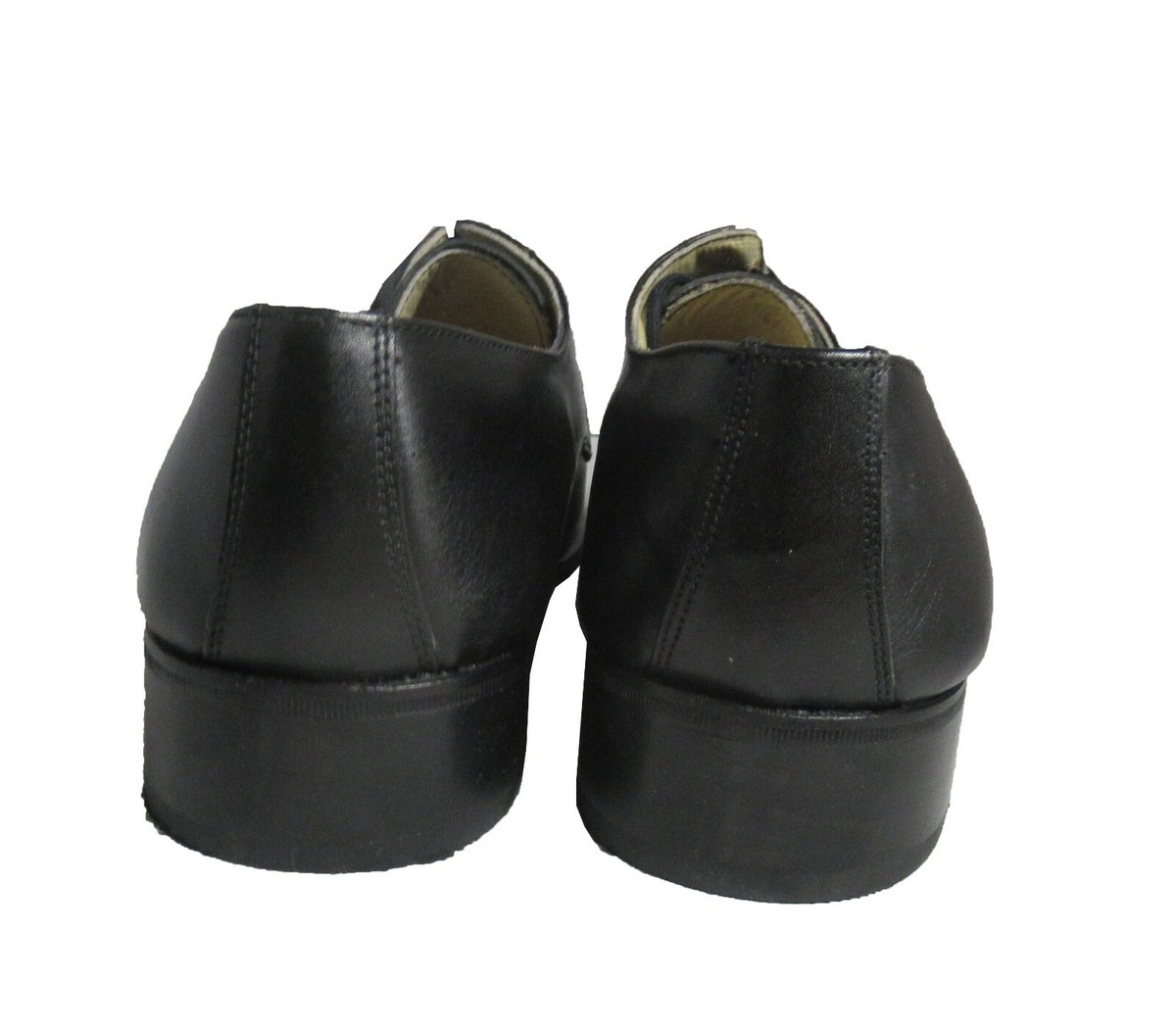New Unissued Italian army black lather dress shoes parade