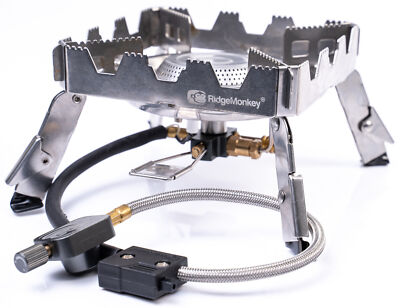 RidgeMonkey Quad Stove Pro Portable - Gaskocher für alle Angler, Outdoor Kocher