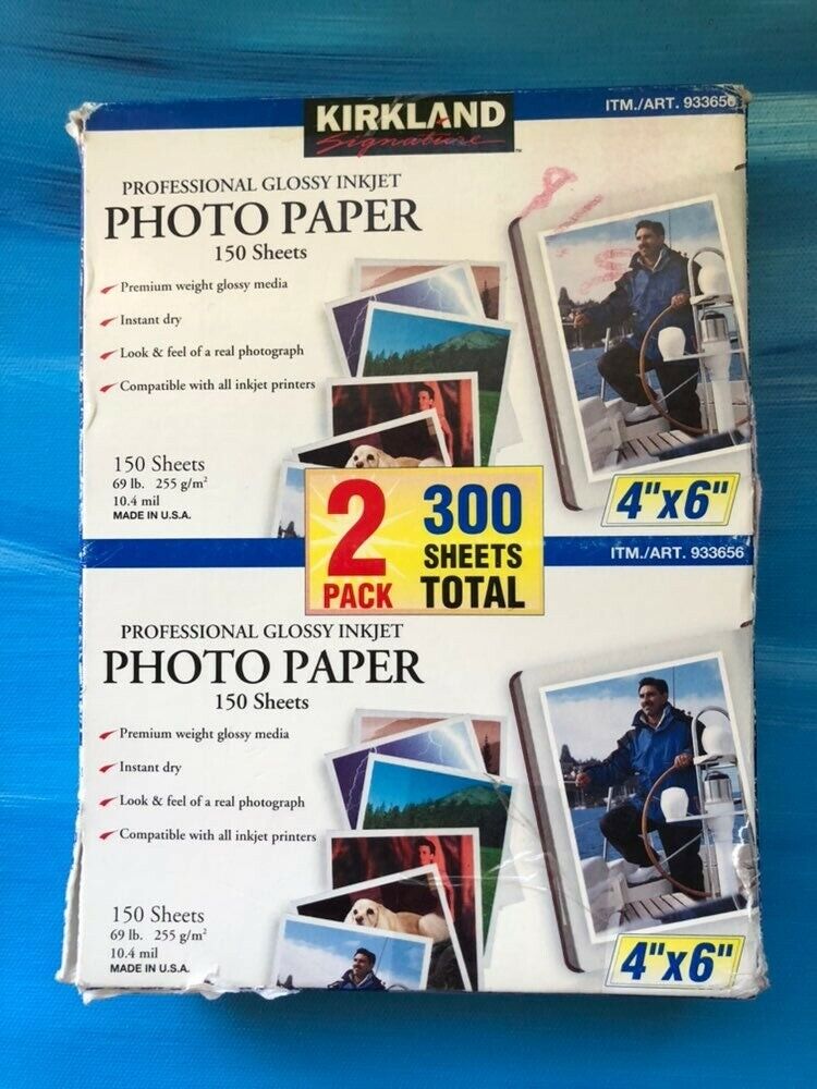 Glossy Inkjet Photo Paper 300 NEW 4in X 6in Professional Costco SHIP INCL
