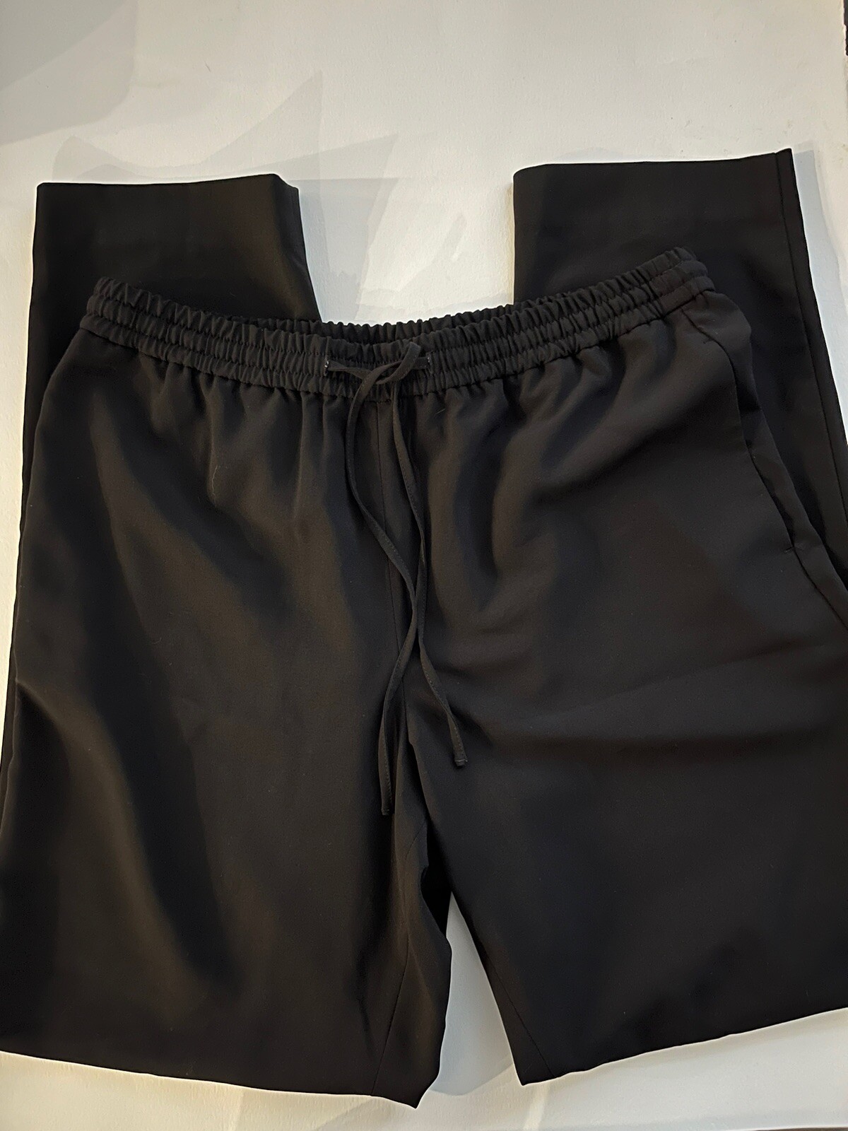 TALBOTS Black Pull On Pants Drawstring Elastic Wa… - image 2
