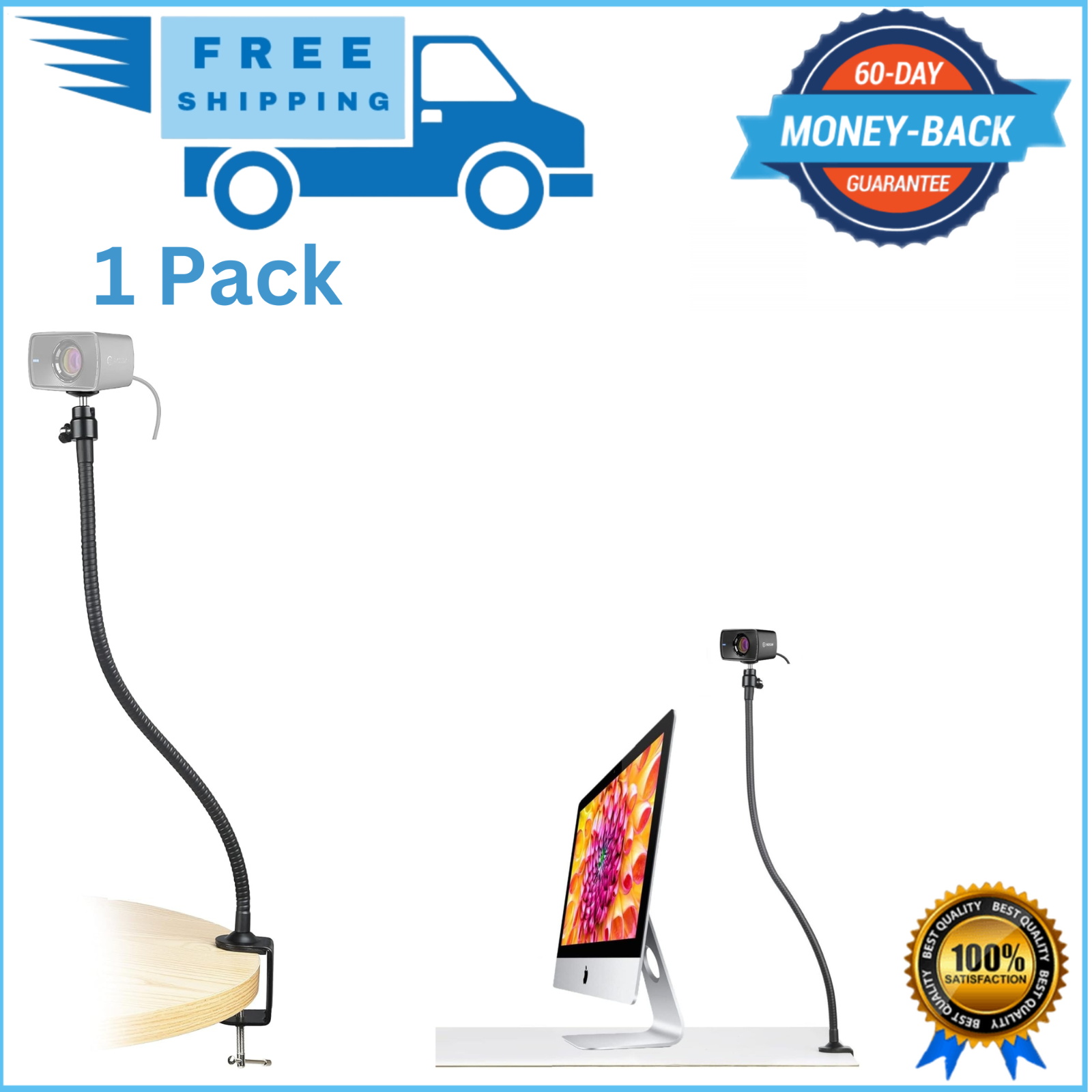 Webcam Stand Compatible with Elgato Facecam,Facecam Pro,Facecam MK.2 Webcams-image