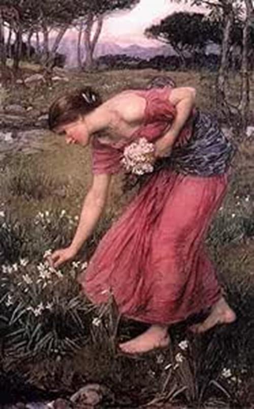 J・W・ウォーターハウス Waterhouse, John William 26x30 Gold Ornate Wood Framed with