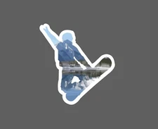 Snowboarder Sticker Mountains Waterproof Powder Outdoor Gift NEW