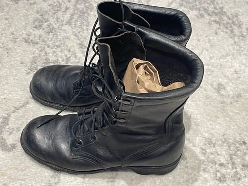 Vintage RO-Search Size 5RW 92 Black Leather Combat Boots Military Mens - Picture 7 of 10