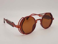 Steampunk Goggles Glasses Round Sunglasses Emo Retro Vintage Brown