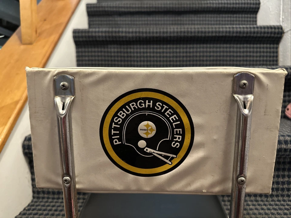 1960-80’s Pittsburgh Steelers Football Bleacher Seat Cushion w/Back*Pitt Stadium - Image 2 of 4