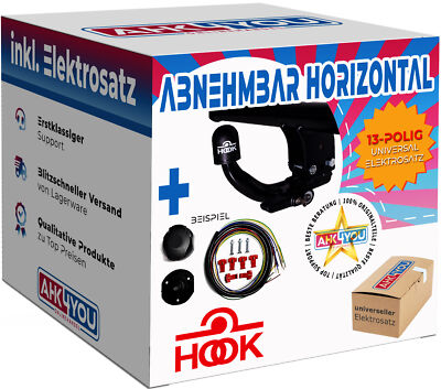 HOOK AHK für Suzuki SX4 4WD 06-15 AHK abnehmbar + 13-polig E-Satz ABE