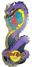 Hard Rock Cafe Philadelphia Pin Purple Dragon Guitar 2003 Guitar LE New # 20563