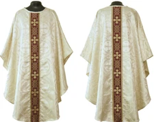 New Chasuble Metallic Gold clergy gothic vestment & Stole,Gothic ,Casel,Casulla