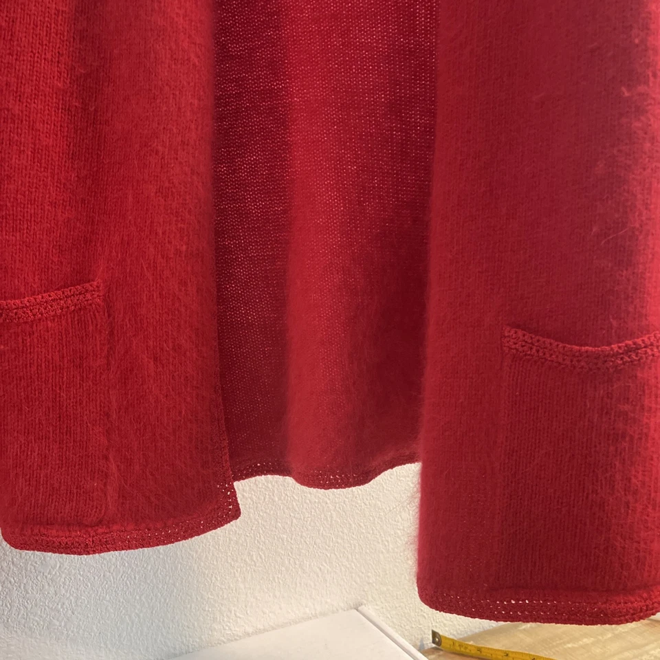 Cárdigan Adele Joyce Mujer Lana de Cordero, Angora Pelo de Conejo Rojo Talla S Foto 4 de 4