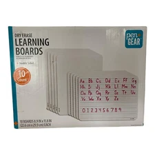 Pen+Gear Dry Erase Learning Boards, Double-Sided, 8.9" x 11.8", 10 Count New