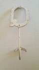HEAVY METAL Letter "Q" Hook Shabby White 10" Dorm Bedroom Bath Decor  — photo 2