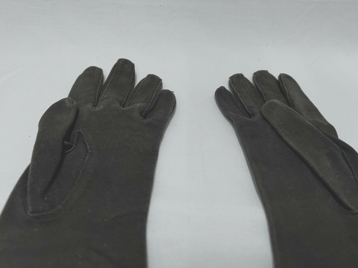 GLOVES WOMAN'S BROWN CAMEL SUEDE LEATHER GANT MADELEINE SIZE