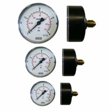 Manometer waagrecht Ø 40, 50, 63 mm Druckluft-Manometer Vakuum Kompressor