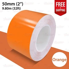 ORANGE 2" 50mm Roll PIN STRIPE Car Striping Trim Line TAPE Decal Vinyl Sticker
