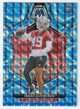 2024 Panini Mosaic #388 ISAAC GUERENDO 'REACTIVE BLUE' PRIZM RC! 49ers