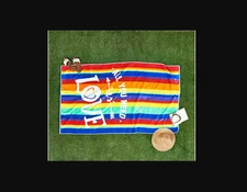 Home Reflections Striped Rainbow Oversized Beach Towel 40x72 NWT H260640