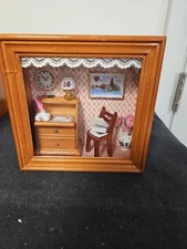Desk Set Reutter Porzellan Picturebox dollhouse miniature 